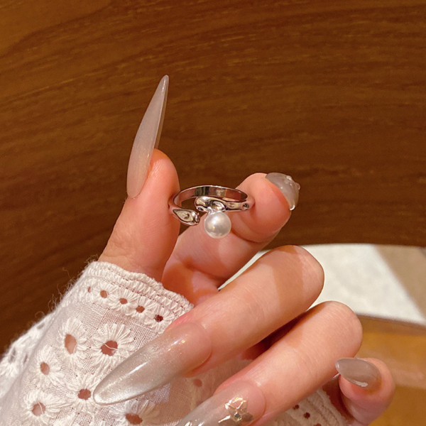 輕奢感珍珠不規則戒指（單珍珠款）