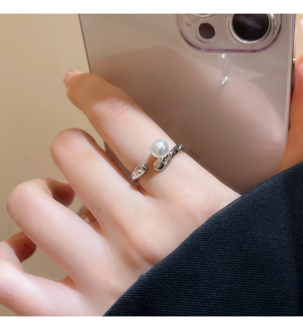 輕奢感珍珠不規則戒指（單珍珠款）
