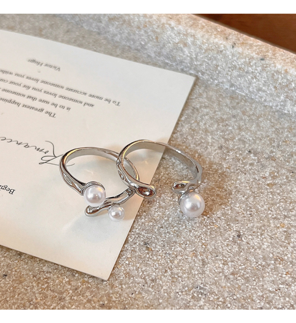 輕奢感珍珠不規則戒指（單珍珠款）