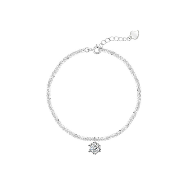 S925純銀｜波光粼粼莫桑鑽石手鍊