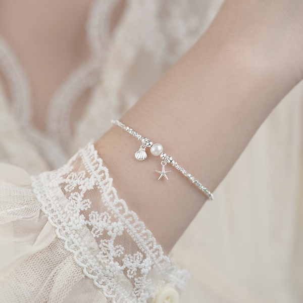 小碎銀海星貝殼手鍊