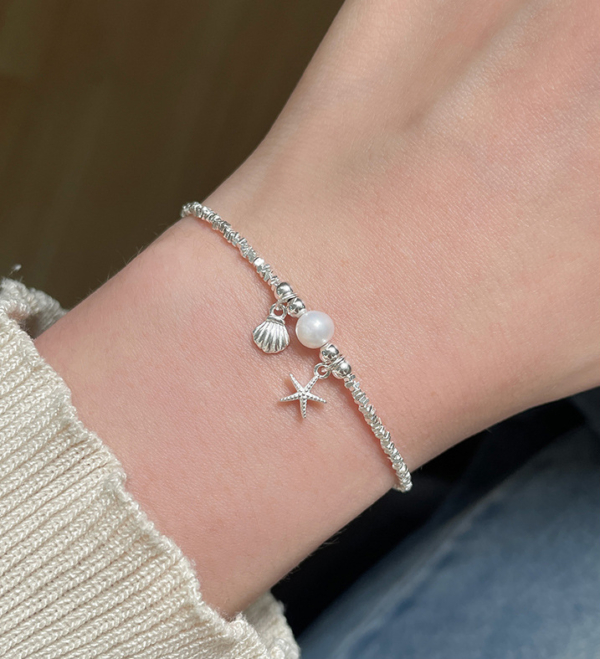小碎銀海星貝殼手鍊