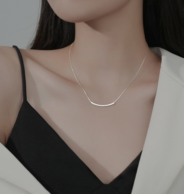 S925純銀｜簡約微笑項鍊