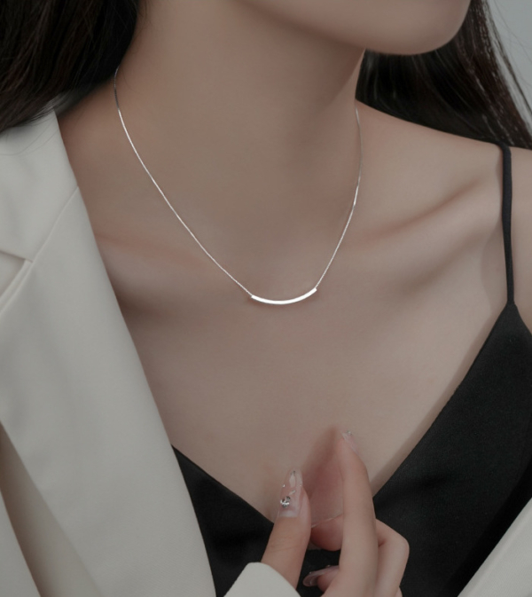 S925純銀｜簡約微笑項鍊