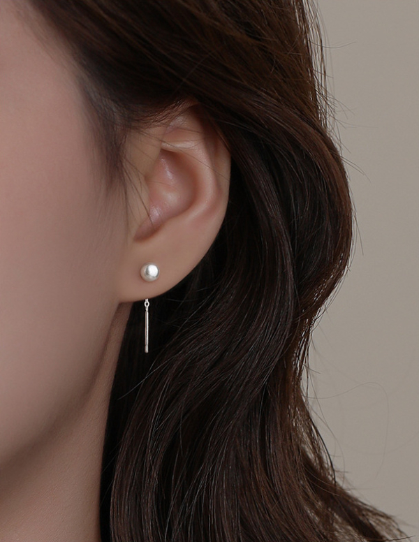 S999純銀｜珍珠耳線耳環