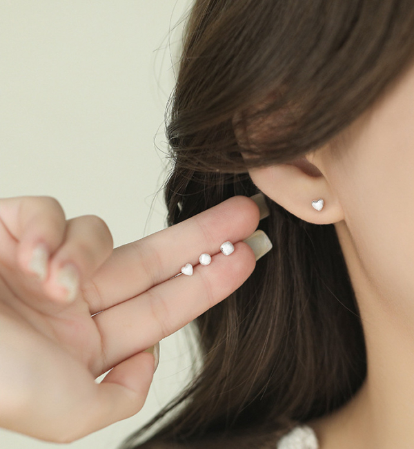 S999純銀｜簡約磨砂耳環