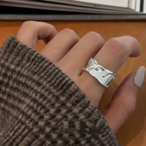 S925純銀｜熔岩可調式戒指