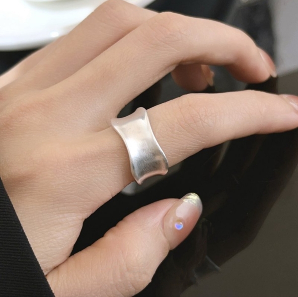 寬版不規則可調式戒指