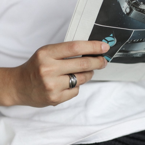 S925純銀《流》可調式戒指