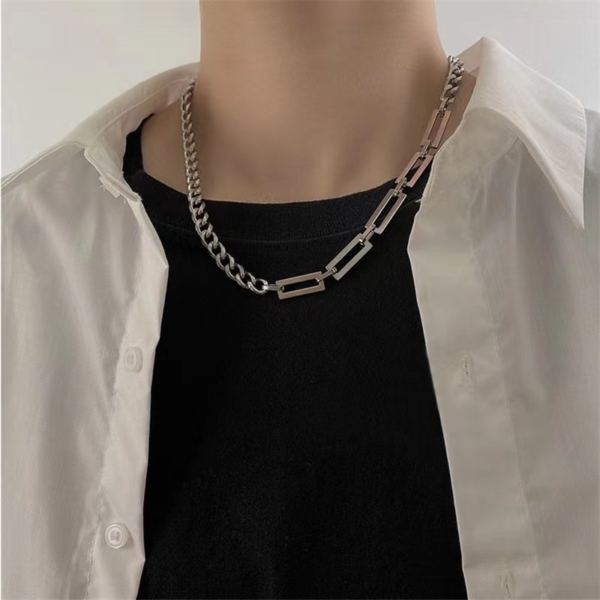 鈦鋼｜鏈條拼接項鍊