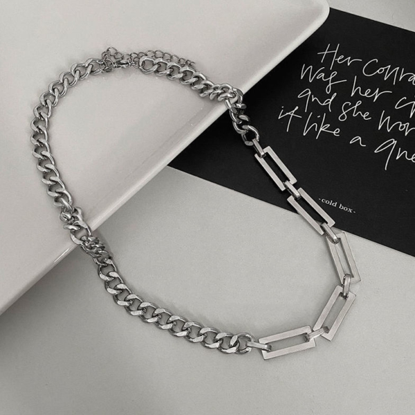 鈦鋼｜鏈條拼接項鍊