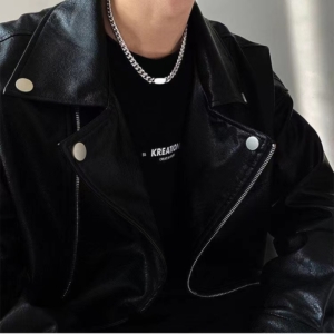 鈦鋼｜金屬方牌項鍊