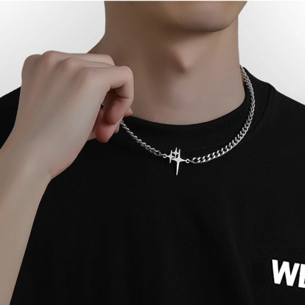 鈦鋼｜星芒項鍊