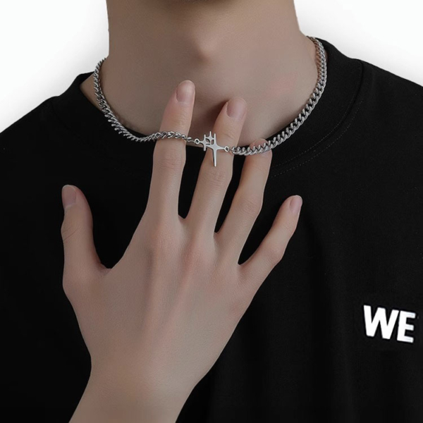 鈦鋼｜星芒項鍊