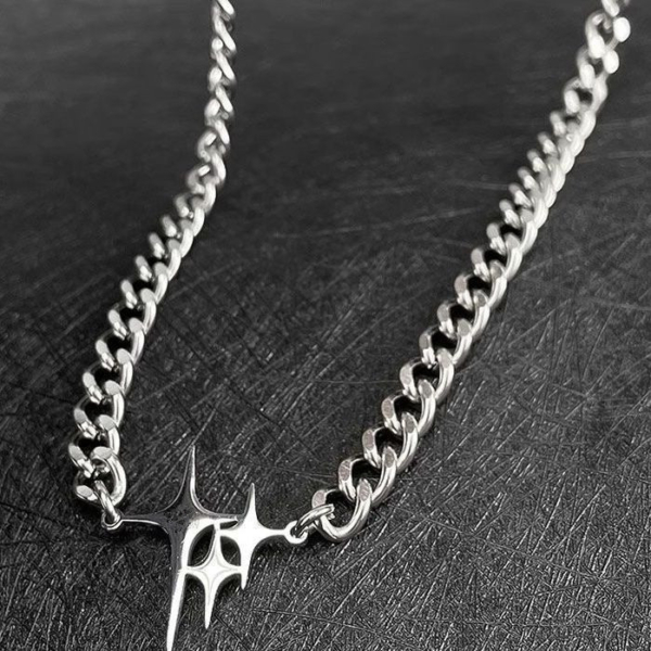 鈦鋼｜星芒項鍊