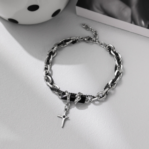 鈦鋼｜荊棘拚接星芒手鍊